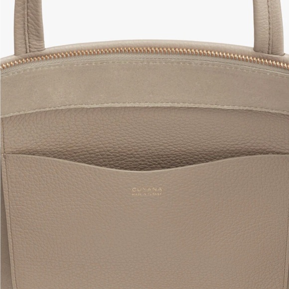 Cuyana Tan Leather Tote Bag Spacious Minimalist Design - Picture 3 of 8